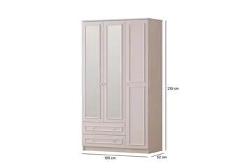 Kovric Garderobsskåp 105x210 cm - Matt Vit - Förvaring - Sko- & klädförvaring - Garderober & garderobssystem