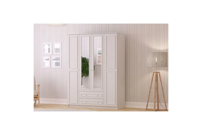 Kovric Garderobsskåp 140x210 cm - Matt Vit - Förvaring - Skåp - Garderobsskåp