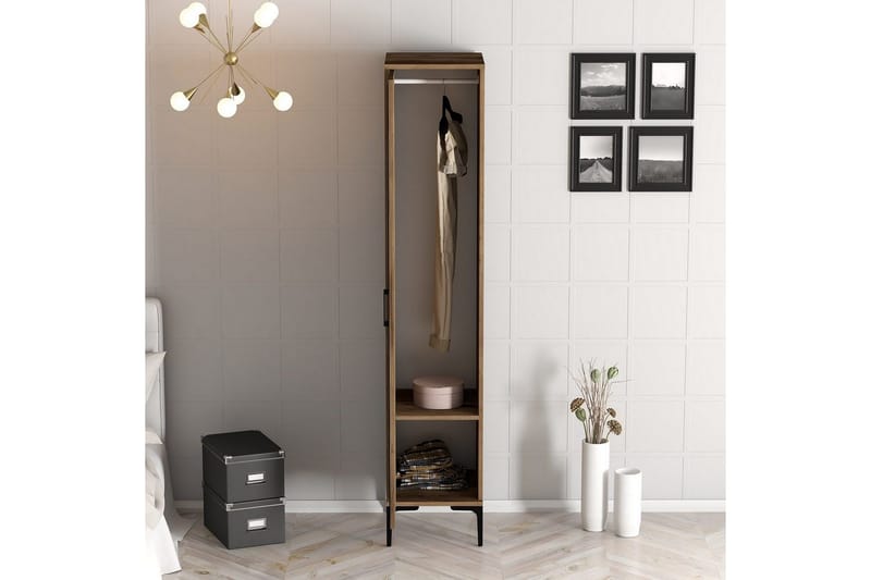 Kumsal Garderobsskåp 40x47,5 cm - Valnöt - Förvaring - Skåp - Garderobsskåp