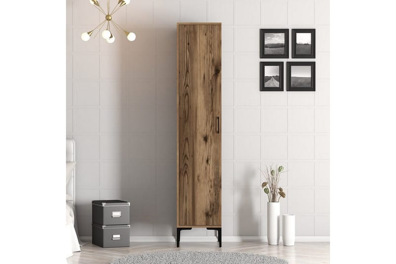 Kumsal Garderobsskåp 40x47,5 cm - Valnöt - Förvaring - Skåp - Garderobsskåp