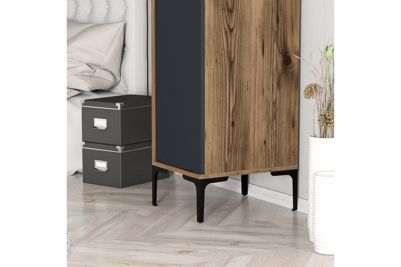 Kumsal Garderobsskåp 40x47,5 cm - Valnöt/Antracit - Förvaring - Skåp - Garderobsskåp