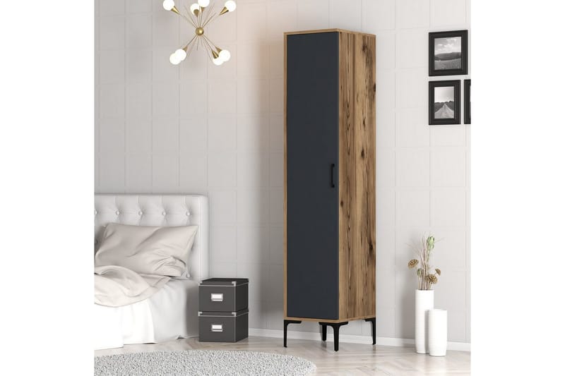 Kumsal Garderobsskåp 40x47,5 cm - Valnöt/Antracit - Förvaring - Skåp - Garderobsskåp