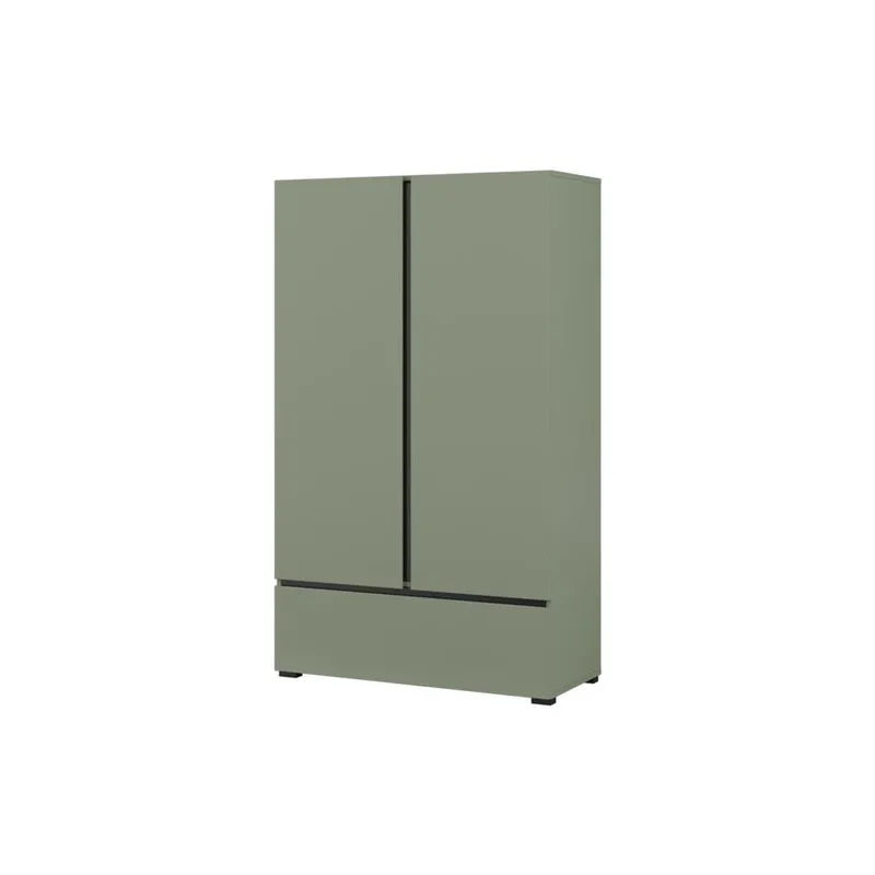 Linneskåp Cross S 2 dörrar 1 låda, Grön