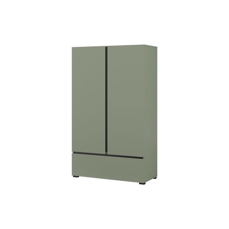 Linneskåp Cross S 2 dörrar 1 låda, Grön