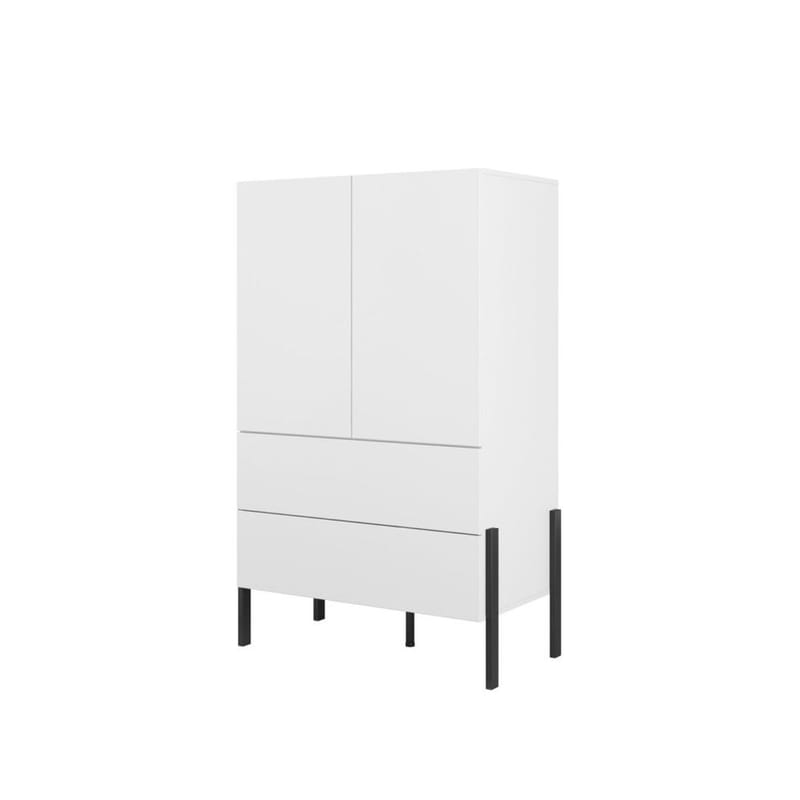 Linneskåp Jukon S 2 Dörrar med 2 Lådor, Vit supermatt