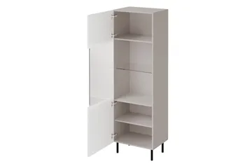 Lionel Vitrinskåp 42 cm djup 56 cm bred 185 cm hög Ljust Trä - Kashmir - Förvaring - Skåp - Vitrinskåp
