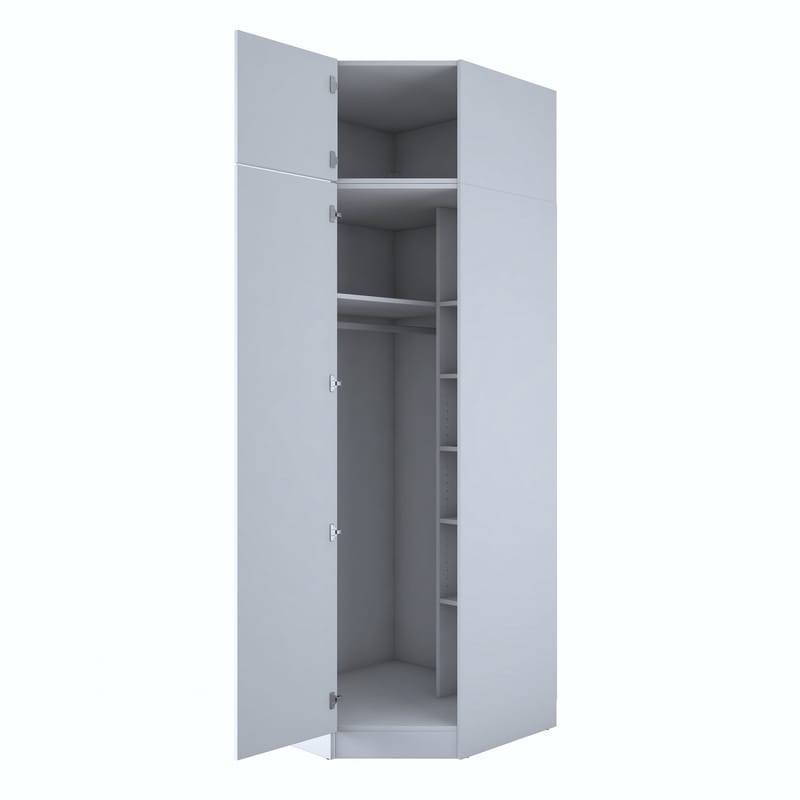Lorvik Garderob 91x255x57,5 cm - Vit - Förvaring - Skåp - Garderobsskåp