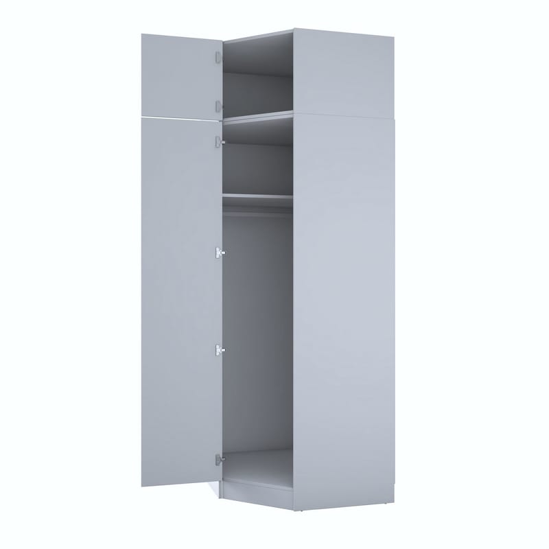 Lorvik Garderob 91x255x57,5 cm - Vit - Förvaring - Skåp - Garderobsskåp