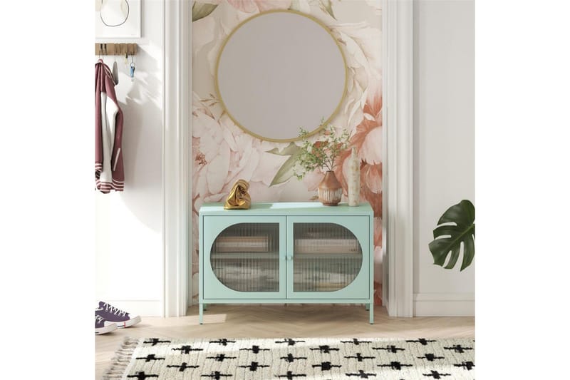 Skåp Luna 100x40x64 cm, Himmelsblå - 100x40x64 cm, Himmelsblå - Förvaring - Skåp - Vitrinskåp