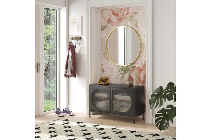 Skåp Luna 100x40x64 cm, Svart - 100x40x64 cm, Svart - Förvaring - Skåp