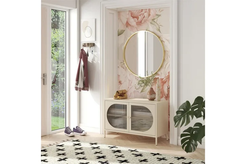 Skåp Luna 100x40x64 cm, Pergament - 100x40x64 cm, Pergament - Förvaring - Skåp