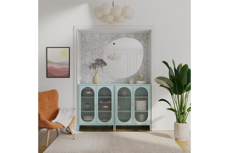 Skåp Luna 80x40x102 cm, Himmelsblå - 80x40x102 cm, Himmelsblå - Förvaring - Skåp