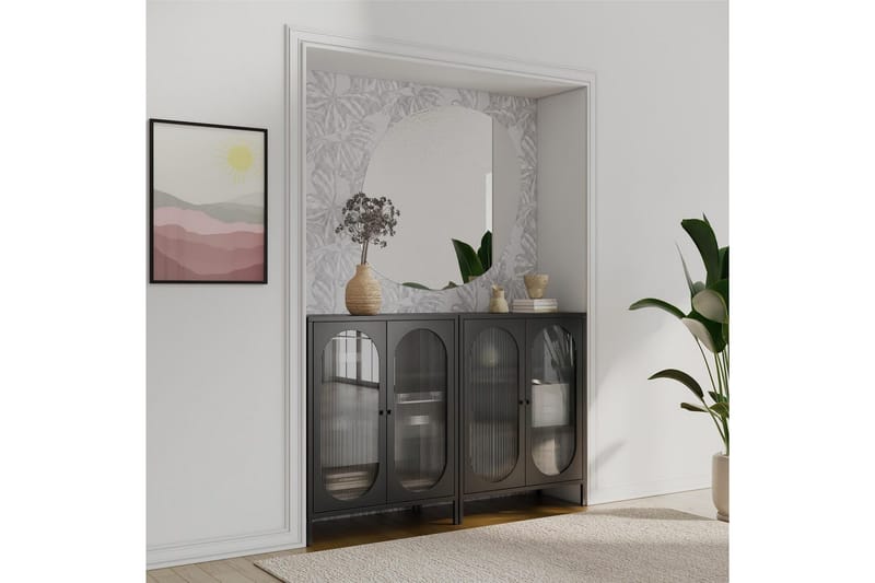 Skåp Luna 80x40x102 cm, Svart - 80x40x102 cm, Svart - Förvaring - Skåp