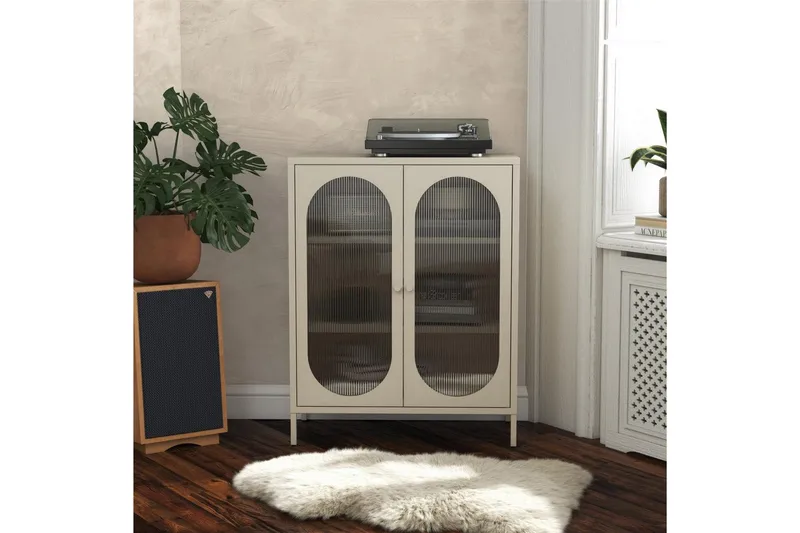 Skåp Luna 80x40x102 cm, Pergament - 80x40x102 cm, Pergament - Förvaring - Skåp