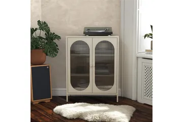 Skåp Luna 80x40x102 cm, Pergament - 80x40x102 cm, Pergament - Förvaring - Skåp - Vitrinskåp