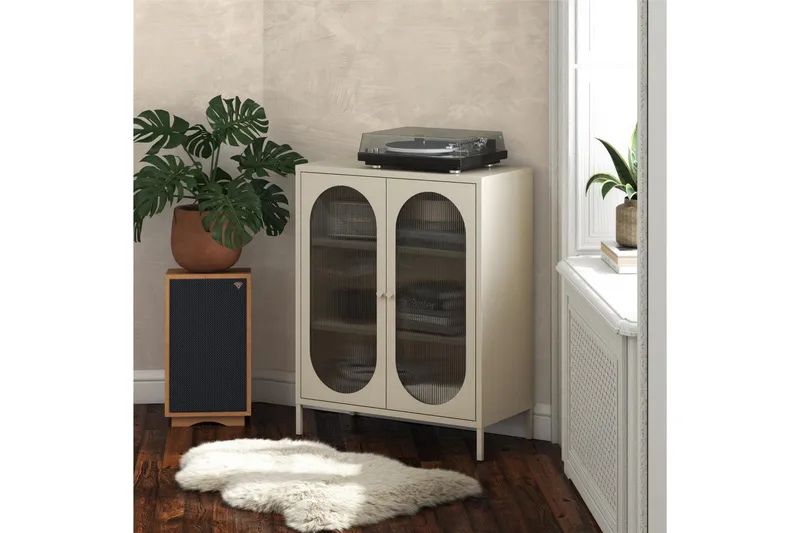 Skåp Luna 80x40x102 cm, Pergament - 80x40x102 cm, Pergament - Förvaring - Skåp