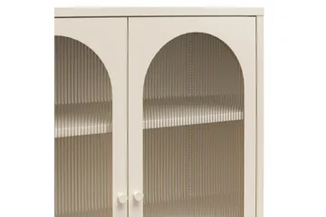 Skåp Luna 80x40x102 cm, Pergament - 80x40x102 cm, Pergament - Förvaring - Skåp - Vitrinskåp