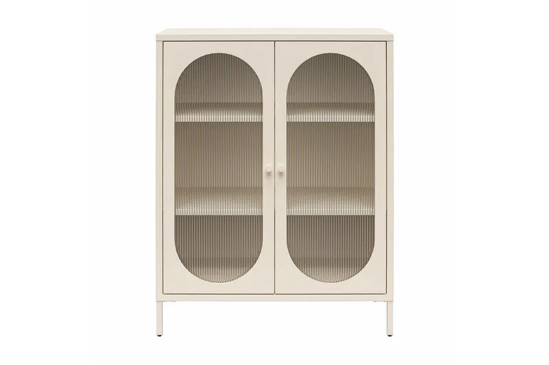 Skåp Luna 80x40x102 cm, Pergament - 80x40x102 cm, Pergament - Förvaring - Skåp - Vitrinskåp