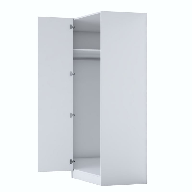 Matlerd Garderob 91x210x57,5 cm - Vit - Förvaring - Skåp - Garderobsskåp