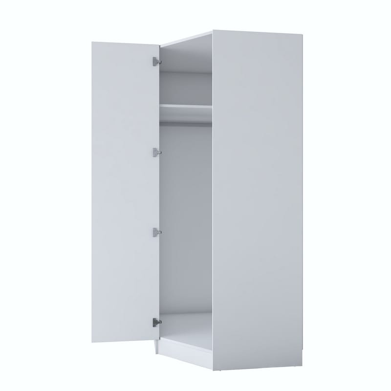 Matlerd Garderob 91x210x57,5 cm - Vit - Förvaring - Skåp - Garderobsskåp