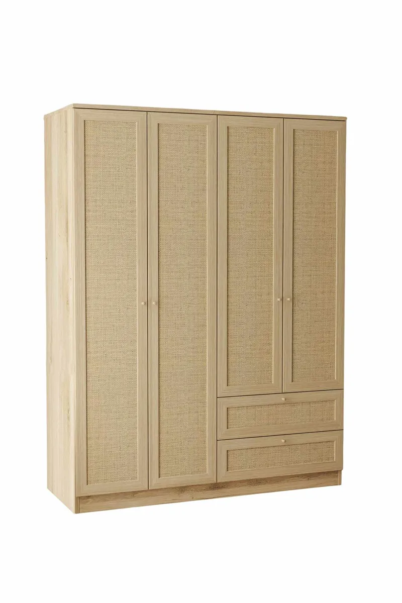 Meyloren Garderob 137x182 cm - Beige - Förvaring - Skåp - Garderobsskåp