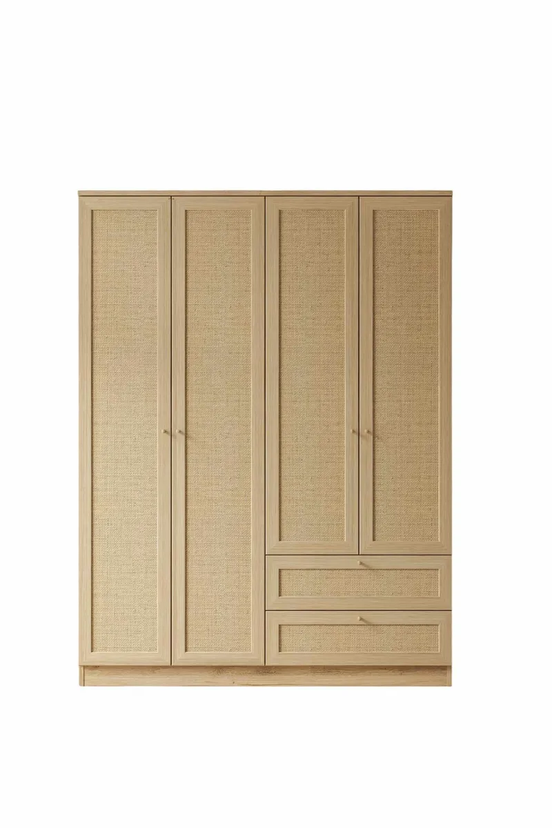Meyloren Garderob 137x182 cm - Beige - Förvaring - Skåp - Garderobsskåp