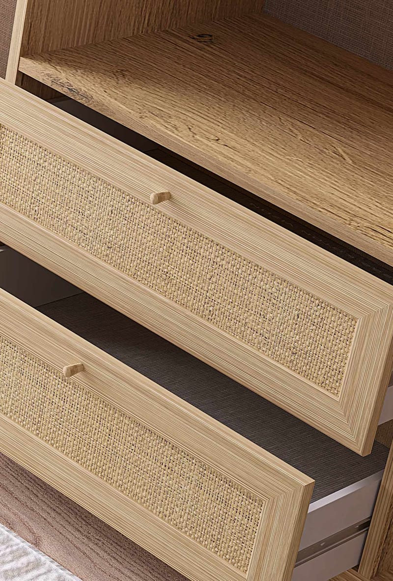 Meyloren Garderob 206x182 cm - Beige - Förvaring - Skåp - Garderobsskåp