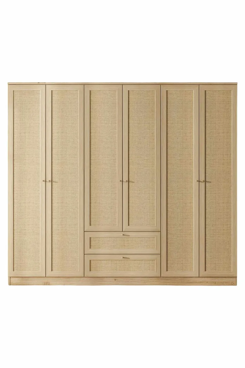 Meyloren Garderob 206x182 cm - Beige - Förvaring - Skåp - Garderobsskåp