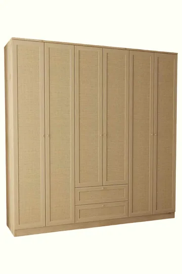 Meyloren Garderob 206x210 cm - Beige - Förvaring - Skåp - Garderobsskåp
