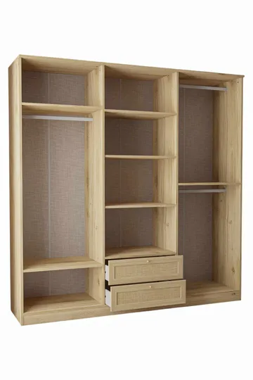 Meyloren Garderob 206x210 cm - Beige - Förvaring - Skåp - Garderobsskåp