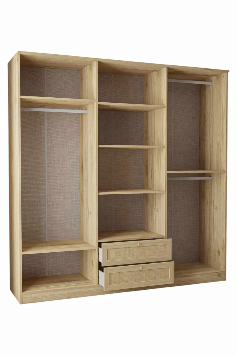 Meyloren Garderob 206x210 cm - Beige - Förvaring - Skåp - Garderobsskåp