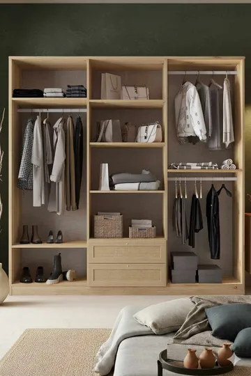 Meyloren Garderob 206x210 cm - Beige - Förvaring - Skåp - Garderobsskåp
