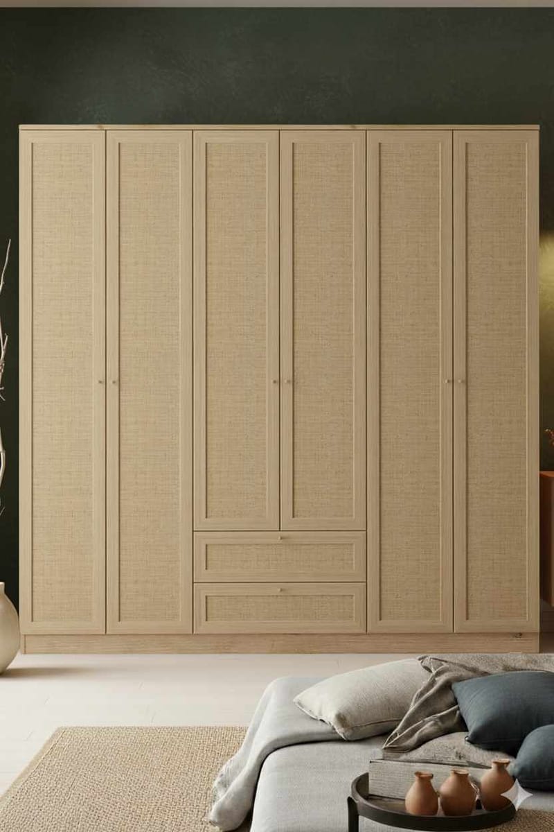 Meyloren Garderob 206x210 cm - Beige - Förvaring - Skåp - Garderobsskåp