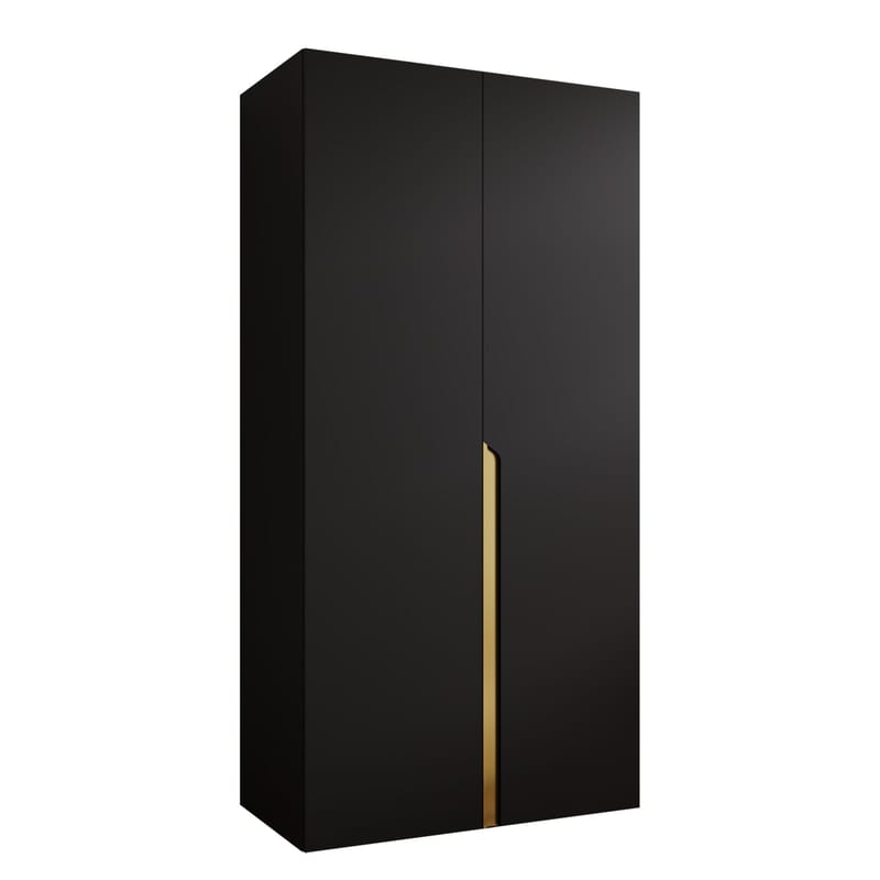 Milias Garderob 100x202 cm, guld, svart