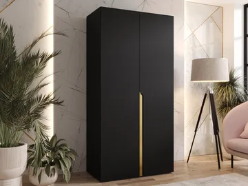 Milias Garderob 100x202 cm - guld/svart - Förvaring - Skåp - Garderobsskåp