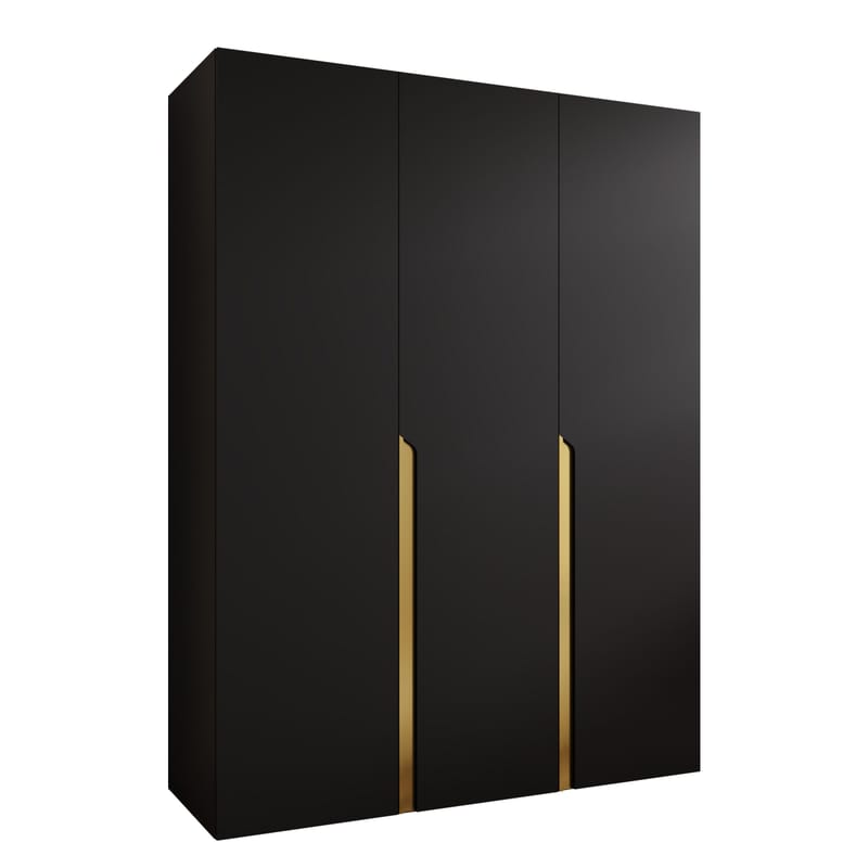 Milias Garderob 150x202 cm, svart/guld