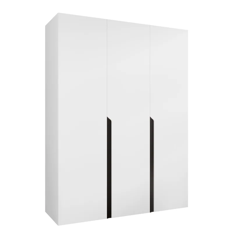 Milias Garderob 150x202 cm, vit, svart