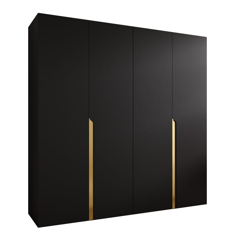 Milias Garderob 200x202 cm, guld, svart