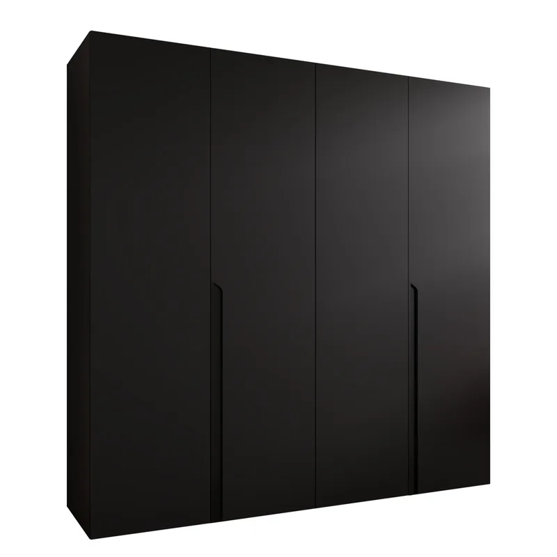 Milias Garderob 200x202 cm, svart