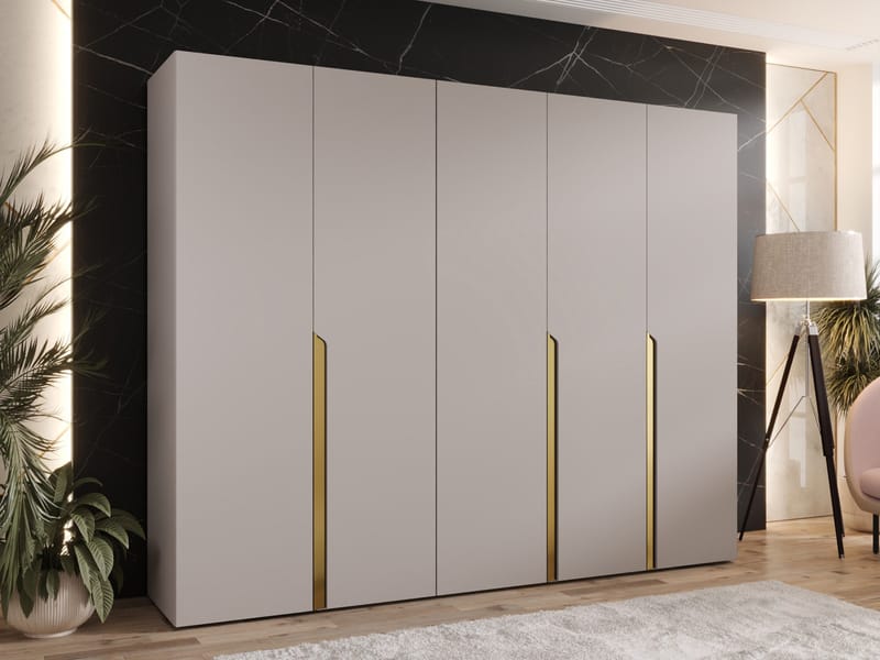 Milias Garderob 250x202 cm - guld/beige - Förvaring - Skåp - Garderobsskåp