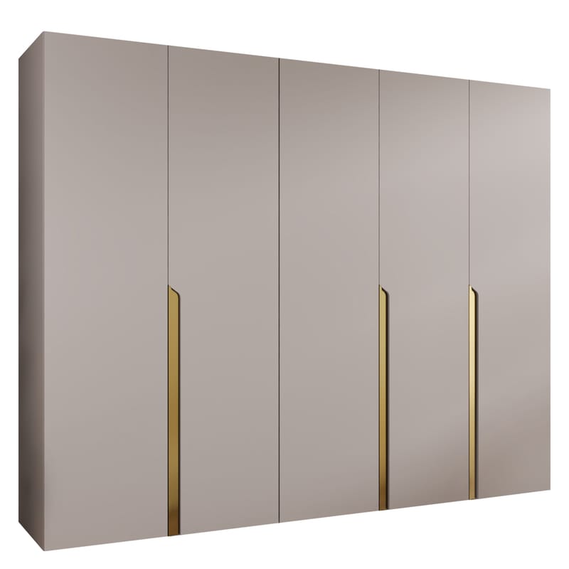 Milias Garderob 250x202 cm, guld/beige
