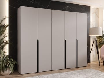 Milias Garderob 250x202 cm - svart, beige - Förvaring - Skåp - Garderobsskåp