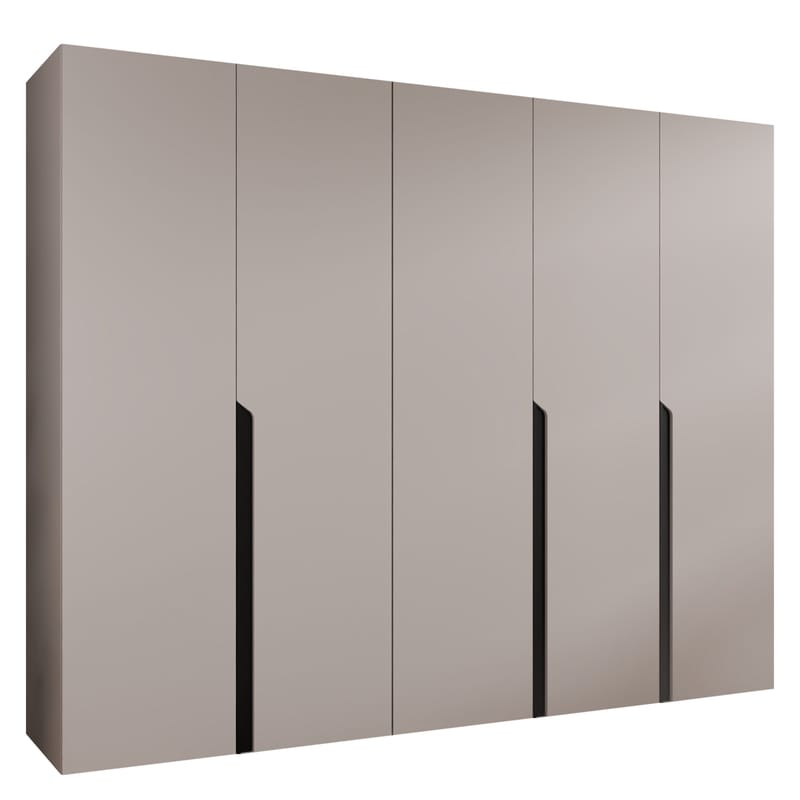 Milias Garderob 250x202 cm, svart, beige