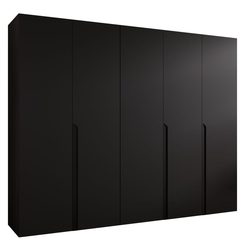 Milias Garderob 250x202 cm, svart