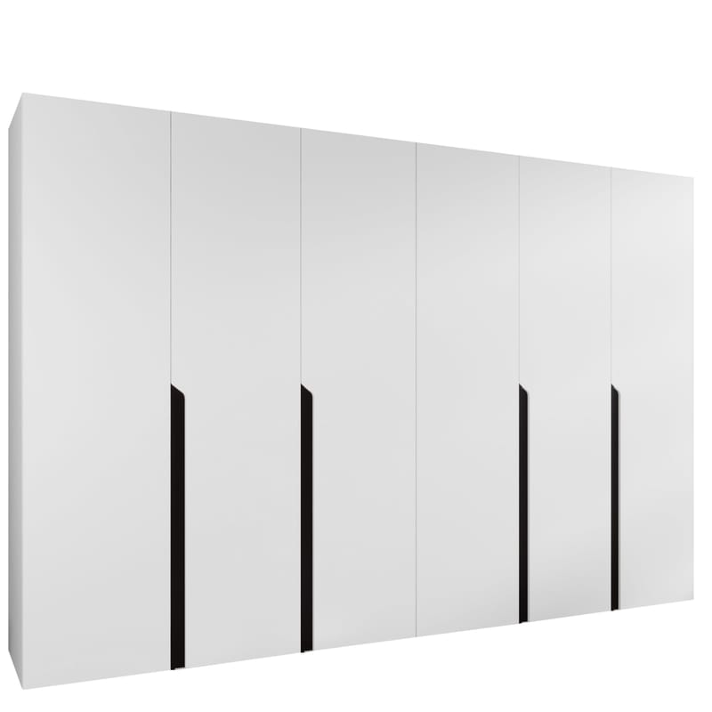 Milias Garderob 300x202 cm, vit, svart