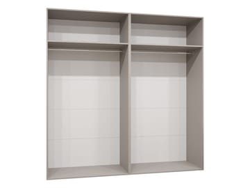 Milias Garderob med spegel 200x202 cm - svart - Förvaring - Skåp - Garderobsskåp
