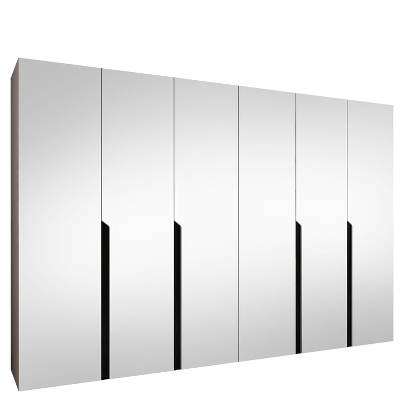 Milias Garderob med spegel 300x202 cm, beige