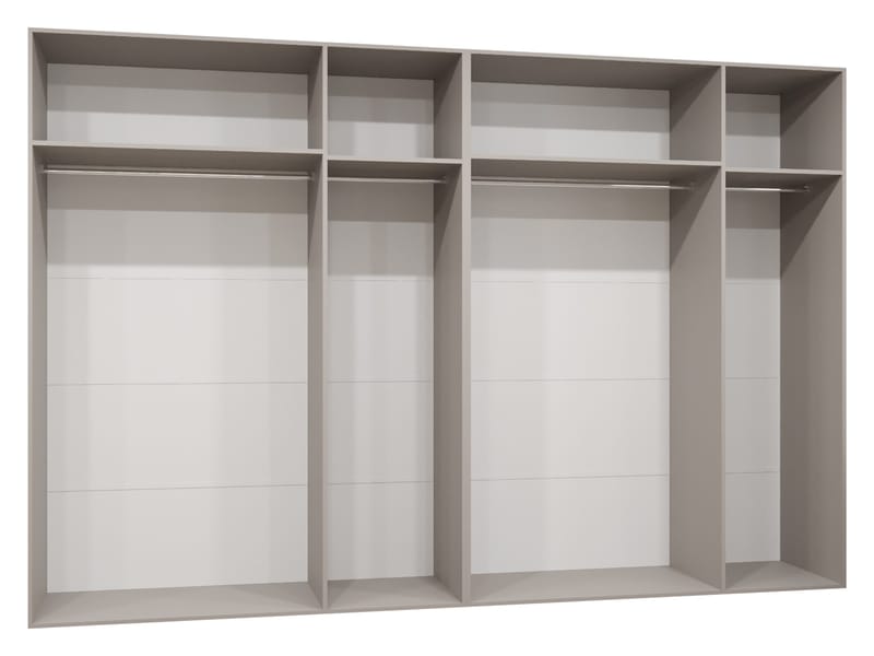 Milias Garderob med spegel 300x202 cm - svart - Förvaring - Skåp - Garderobsskåp