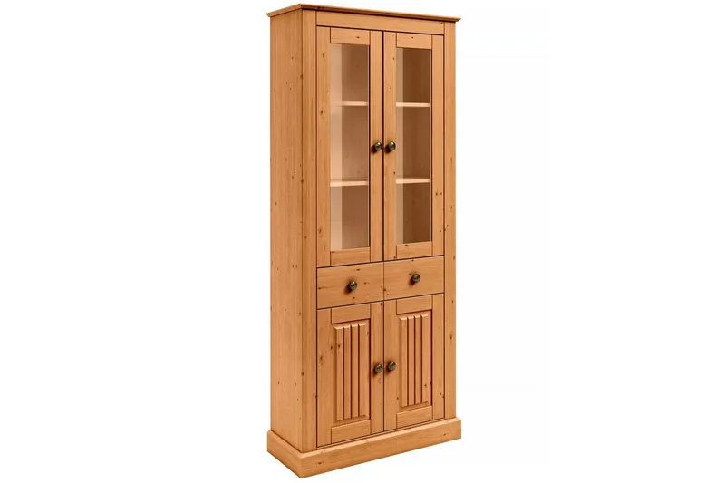 Mille Vitrinskåp 78x182 cm, Brun