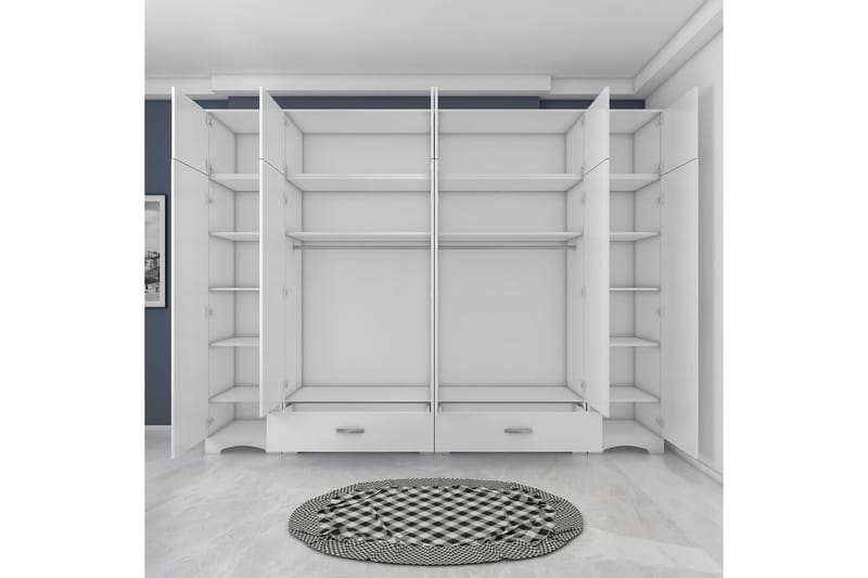 Miralis Garderobsskåp 245x226 cm - Vit - Förvaring - Skåp - Garderobsskåp
